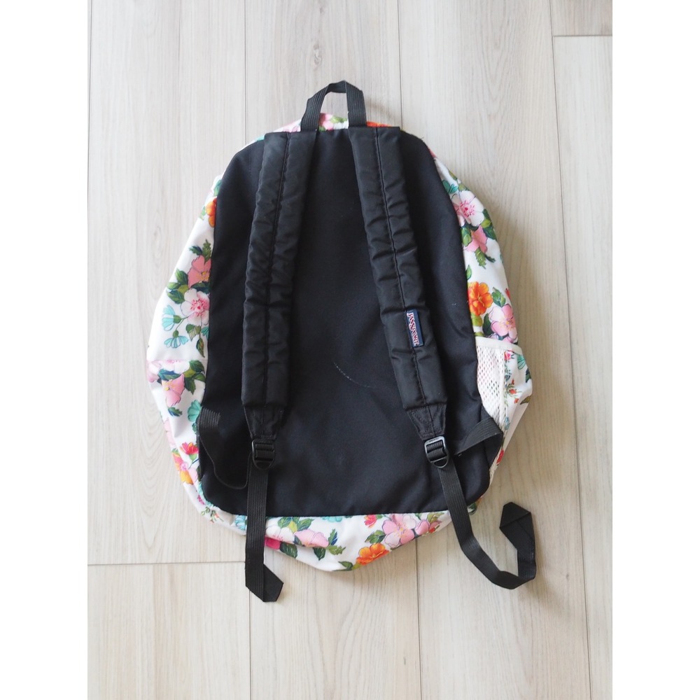 JanSport Floral Print White Multi Backpack Cottagecore OS Good School Travel - Picture 6 of 16